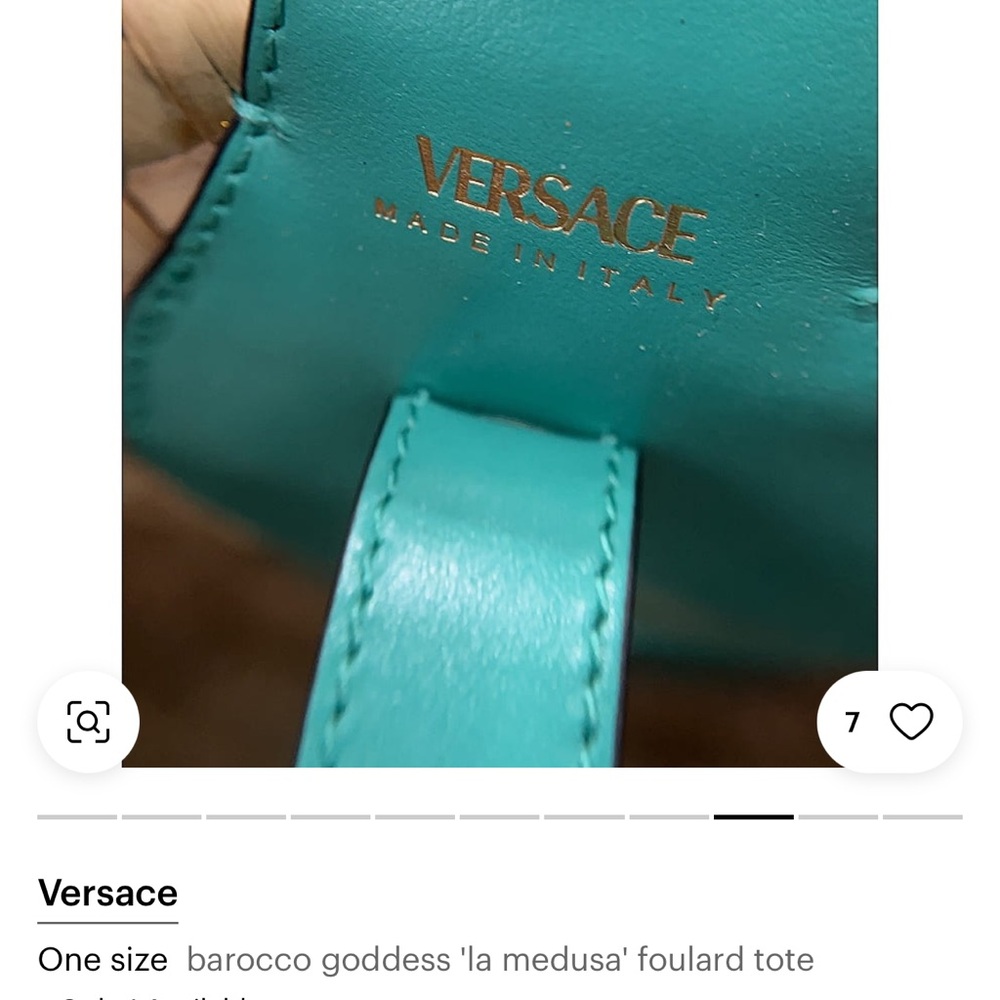 Versace Pink and Green Tote Bag - Picture 9 of 11